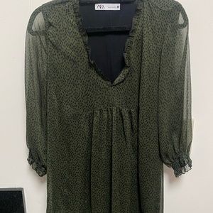 Zara long sleeve mini dress